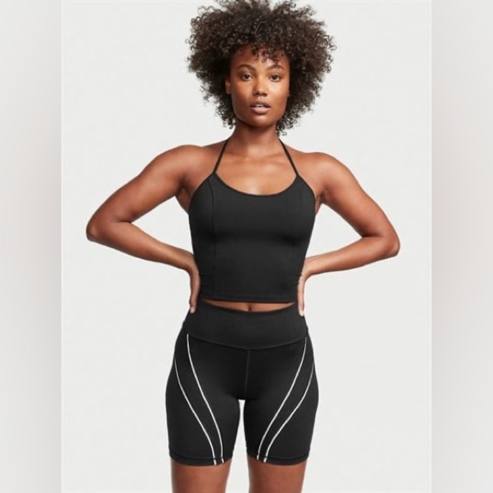 New Victoria Secret Women's Black Athletic Shorts, Women Pocket shorts, Size L‎